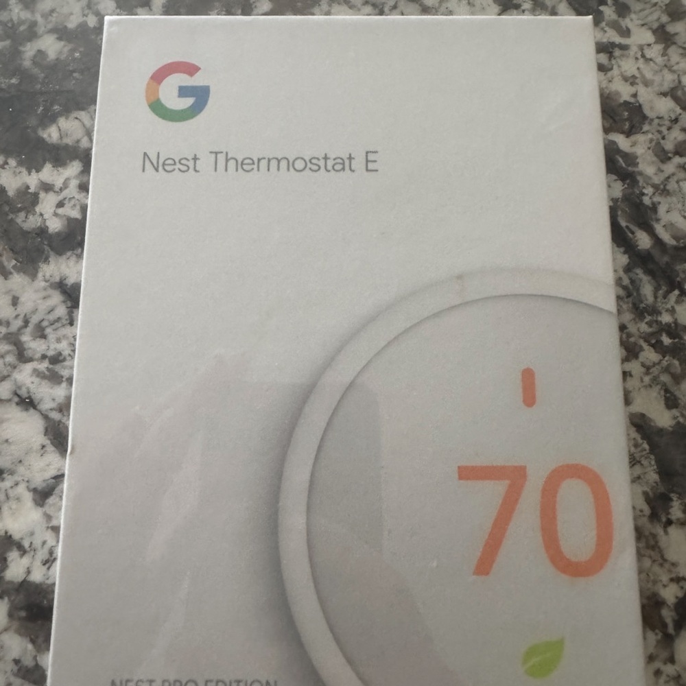 Google Nest Thermostat E - White and Orange